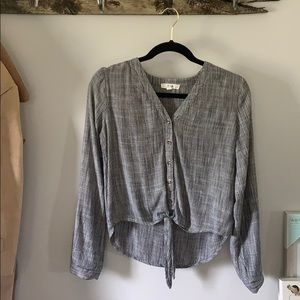 Pin Stripped E & M Blouse